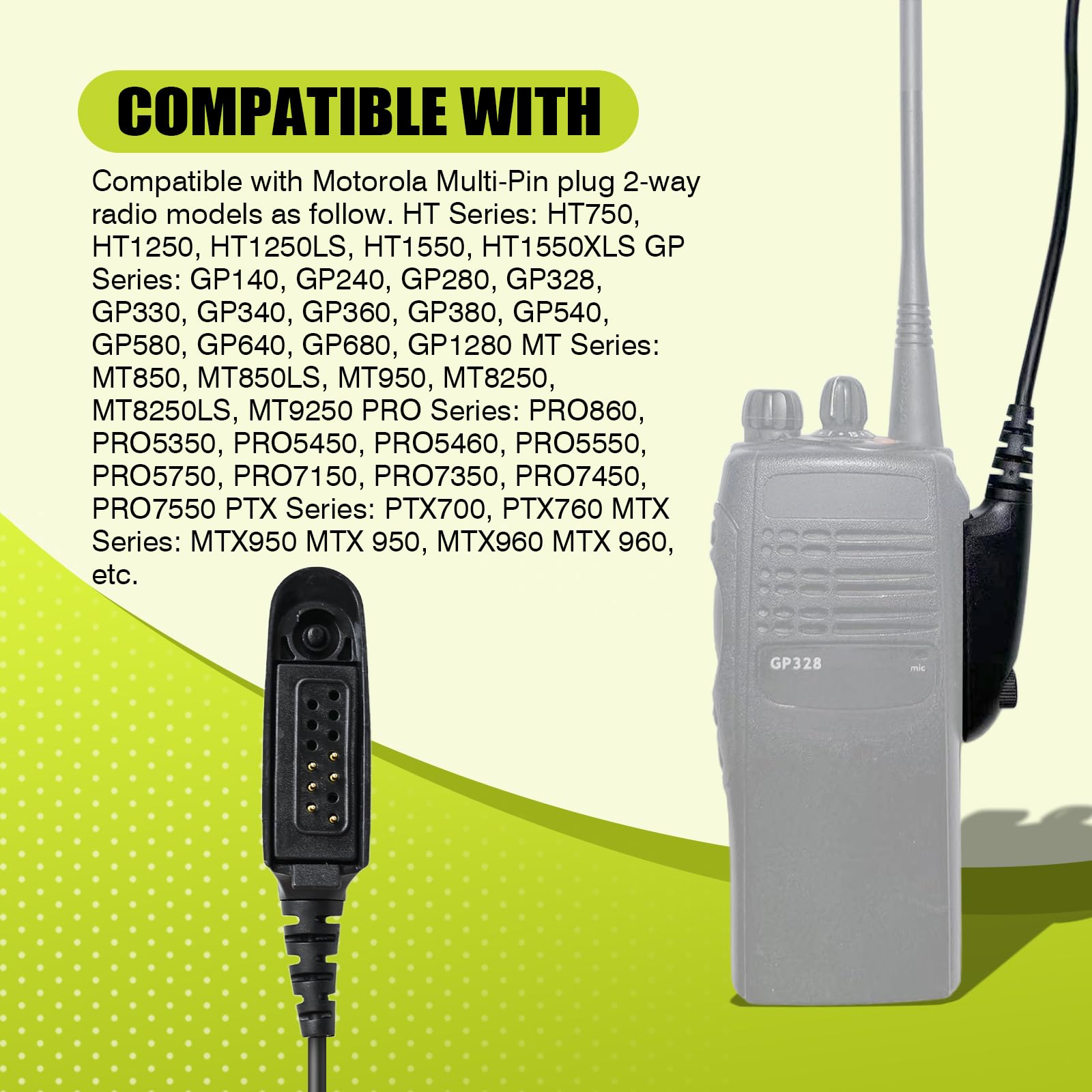 IP65 Impermeable Mano Mic Micrófono de mano Walkie-Talkie Micrófono Radio Micrófono Micrófono de hombro Micrófono Altavoz Micrófono para Motorola ht1250 ht 1250 ht750 Wave PTX gp328 gp338