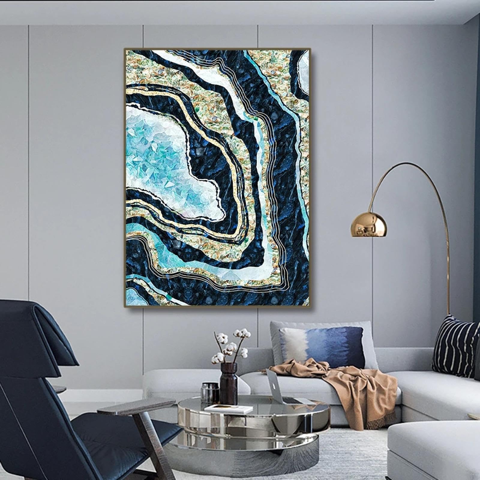 Cuadro de mármol verde dsdsgog lienzo de salón 70x100cm 6