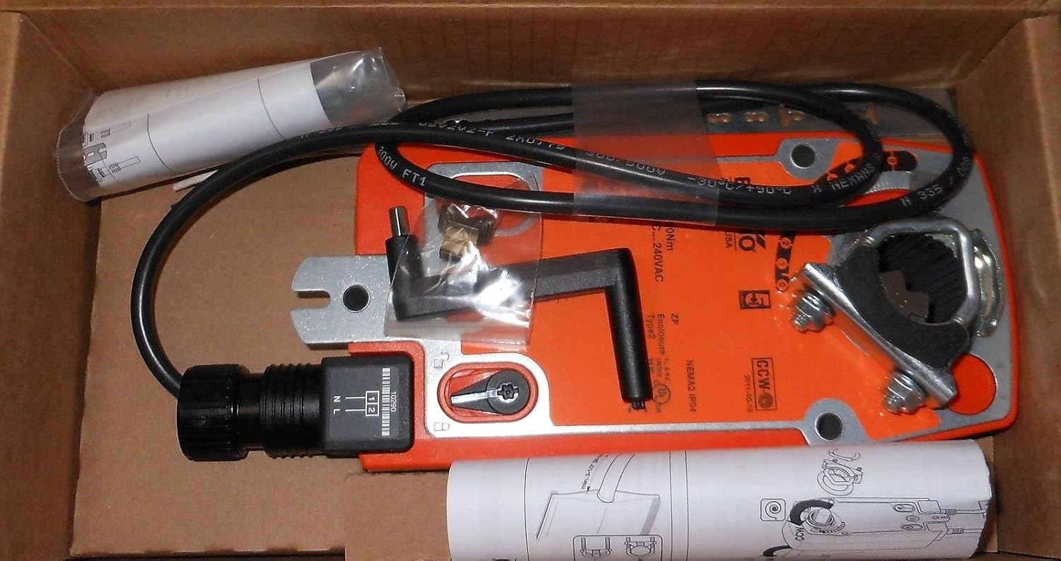 Belimo AFBUP Damper Actuator, On/Off, Spring Return, No Auxiliary Switch, 3', 18 Ga Appliance