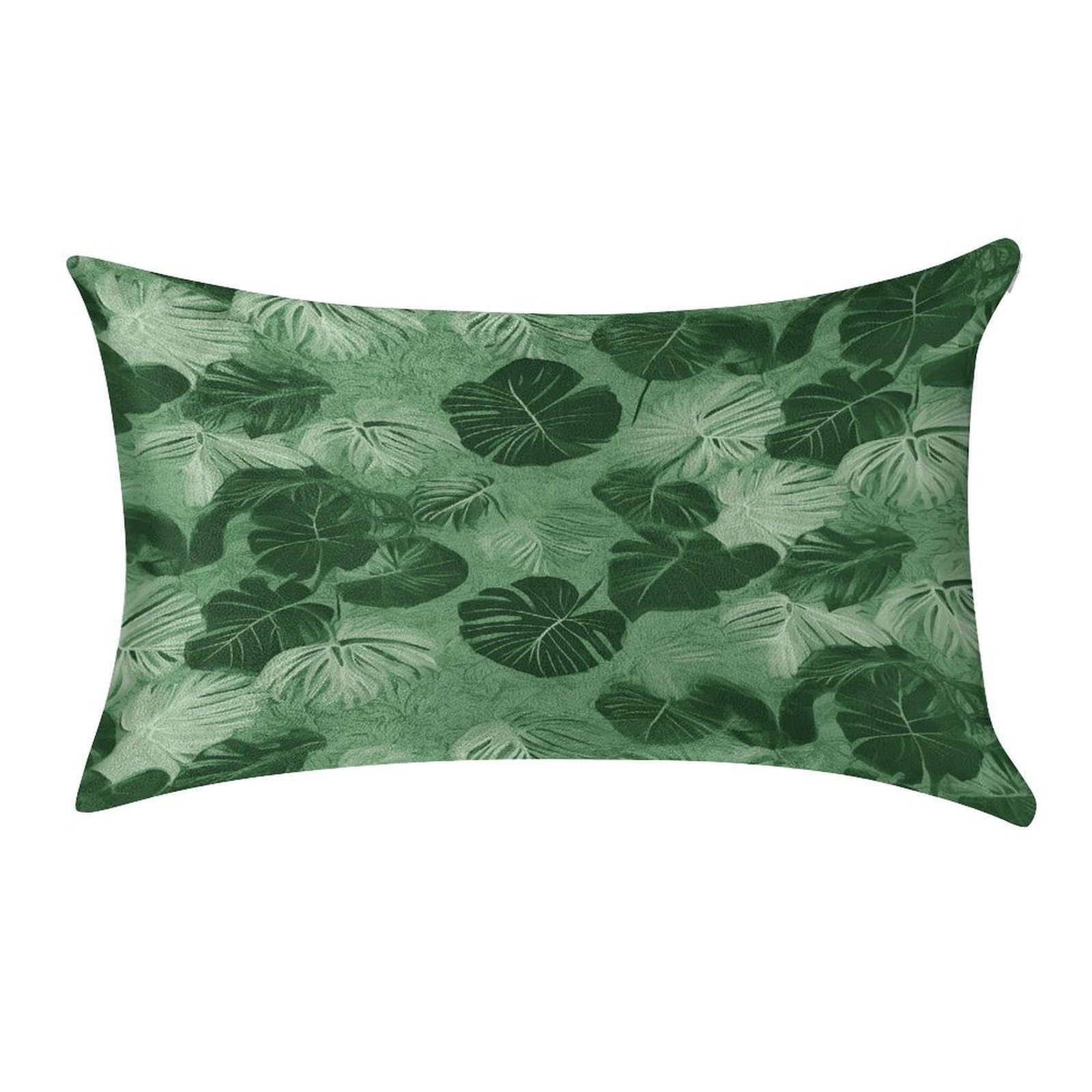 Btcowzrv Style Green Tropical Leaves Pillow Cover Pillow Case Pillowcase
