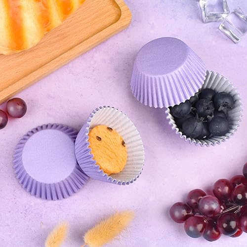 Miniatura 5 de Forros para cupcakes para hornear, 100 forros para magdalenas, tazas de papel estándar para hornear, envoltorios de magdalenas antiadherentes, vasos