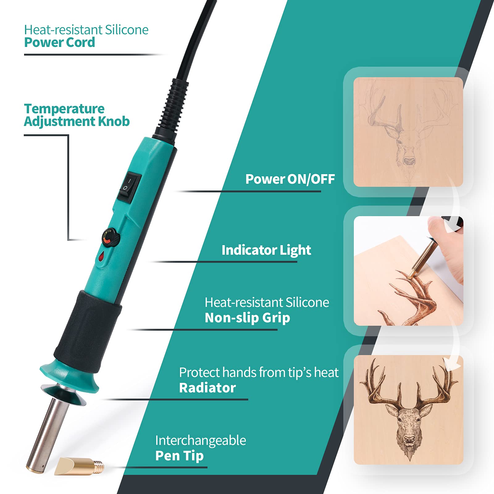 Buy YIHUA 930IV Wood Burning Kit Pyrography Pen Tool Kit with Heat