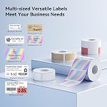 NIIMBOT M2/M3 Étiquettes de transfert thermique 1,97''×1,18'', 240 Rubans/Rouleaux, pour M2/M3 Label Maker, longue durée de conservation, pour les petites entreprises, cosmétiques, vitamines Etiquetage