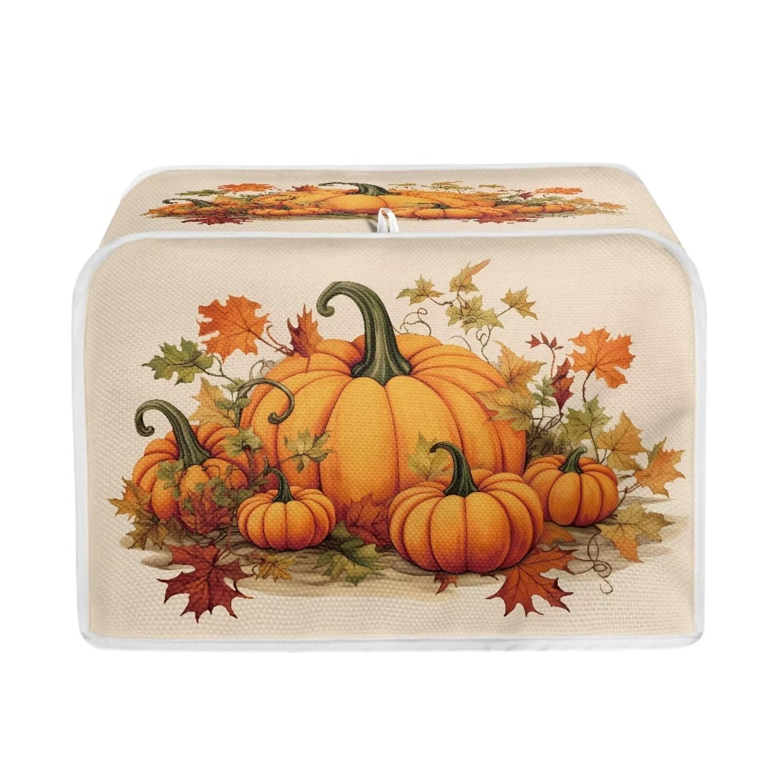 Biyejit Thanksgiving Toaster Cover Appliance 2 Slice, Bread Toaster Cover Bakeware Protector, Dust and Fingerprint Protection Home Decor, Fall Pumpkins