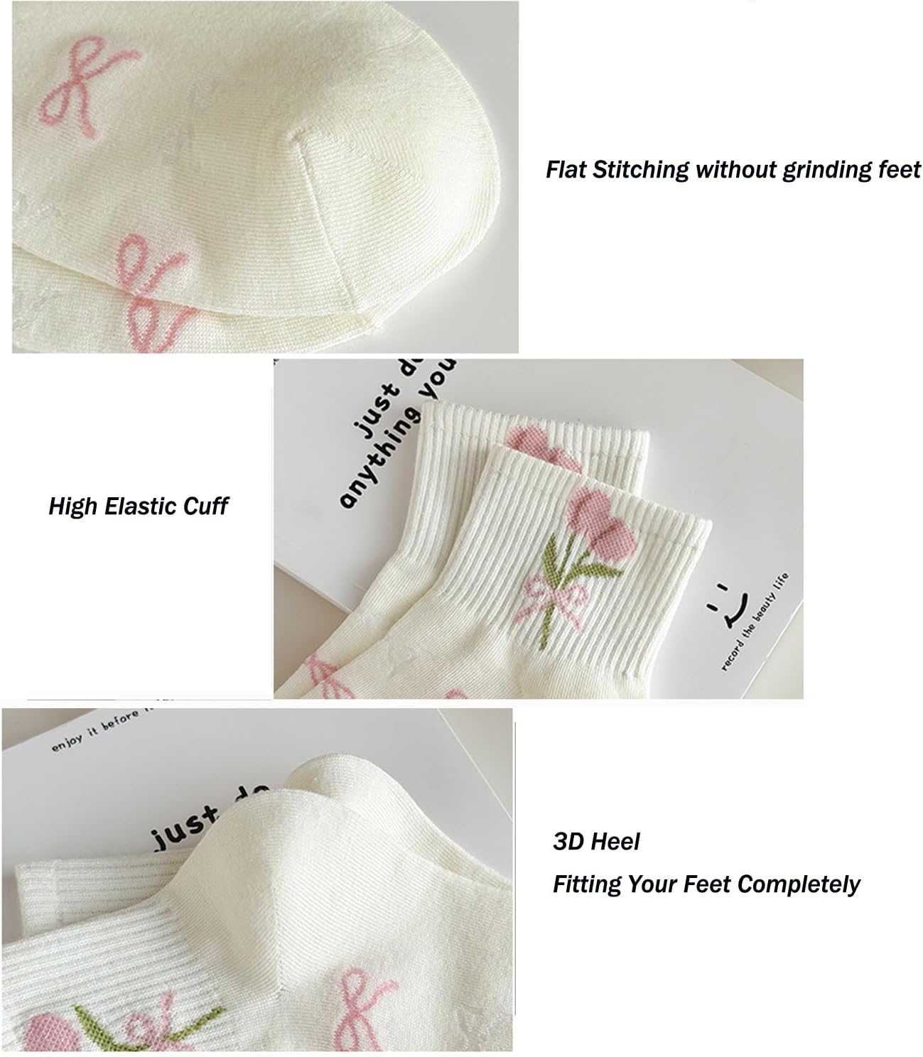 Women Cute Ankle Socks Cotton Mini Crew Athletic Casual Sock for Girls Sneakers