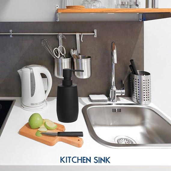 Hand Soap Dispenser, Black Soap Dispenser Bathroom for Kitchen Sink