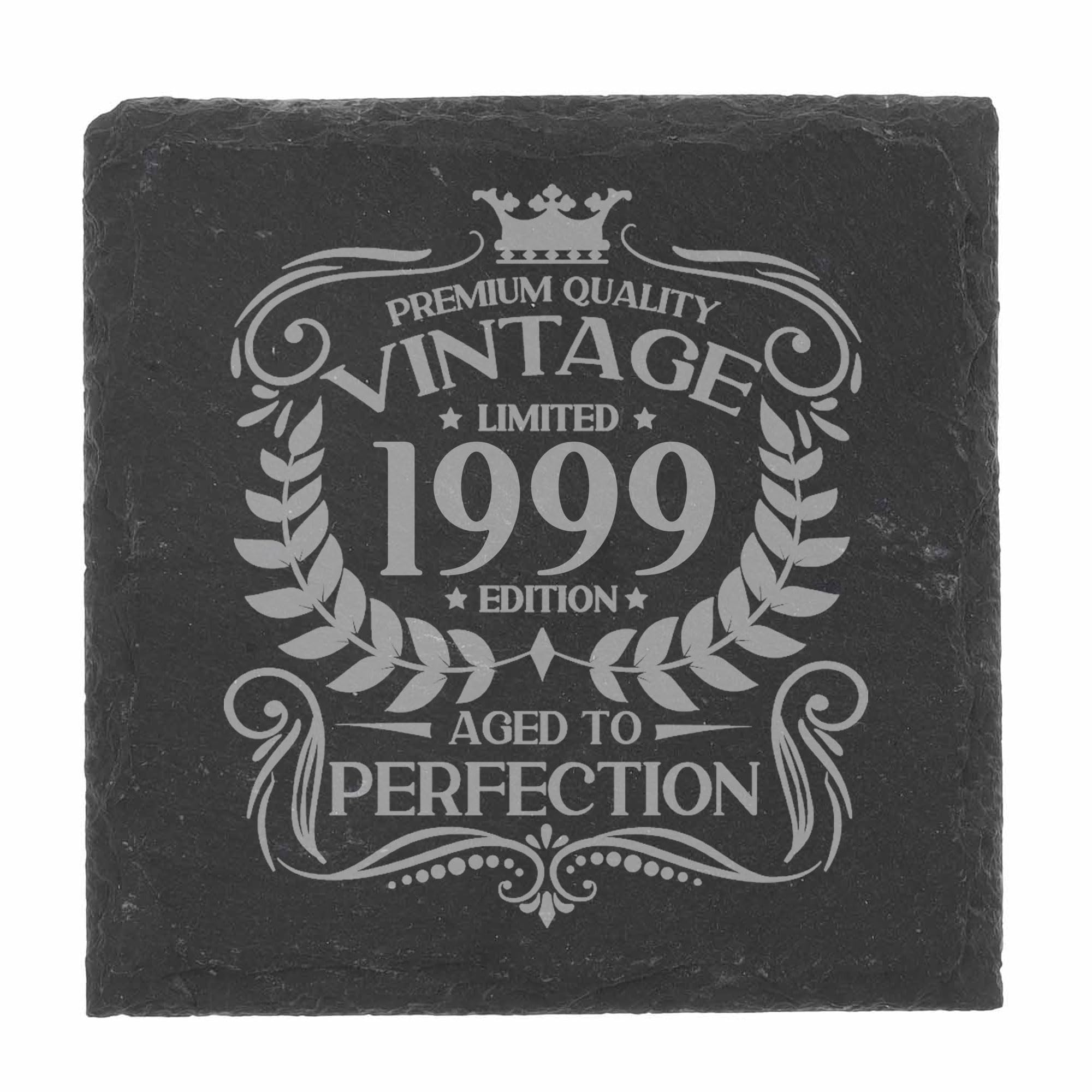 80th Birthday Gift for Men Vintage 1946 Aged to Perfection Engraved Slate Coaster Present for 80 Year Old Etched Natural Slate Placemat (Round Slate) — view 258