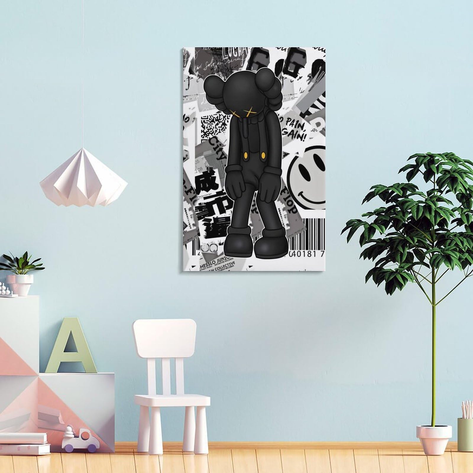 KAWS ゴヤール キャンバスプリント インテリア Amazon.co.jp: アートパネル KAWS Sesame Street 絵画