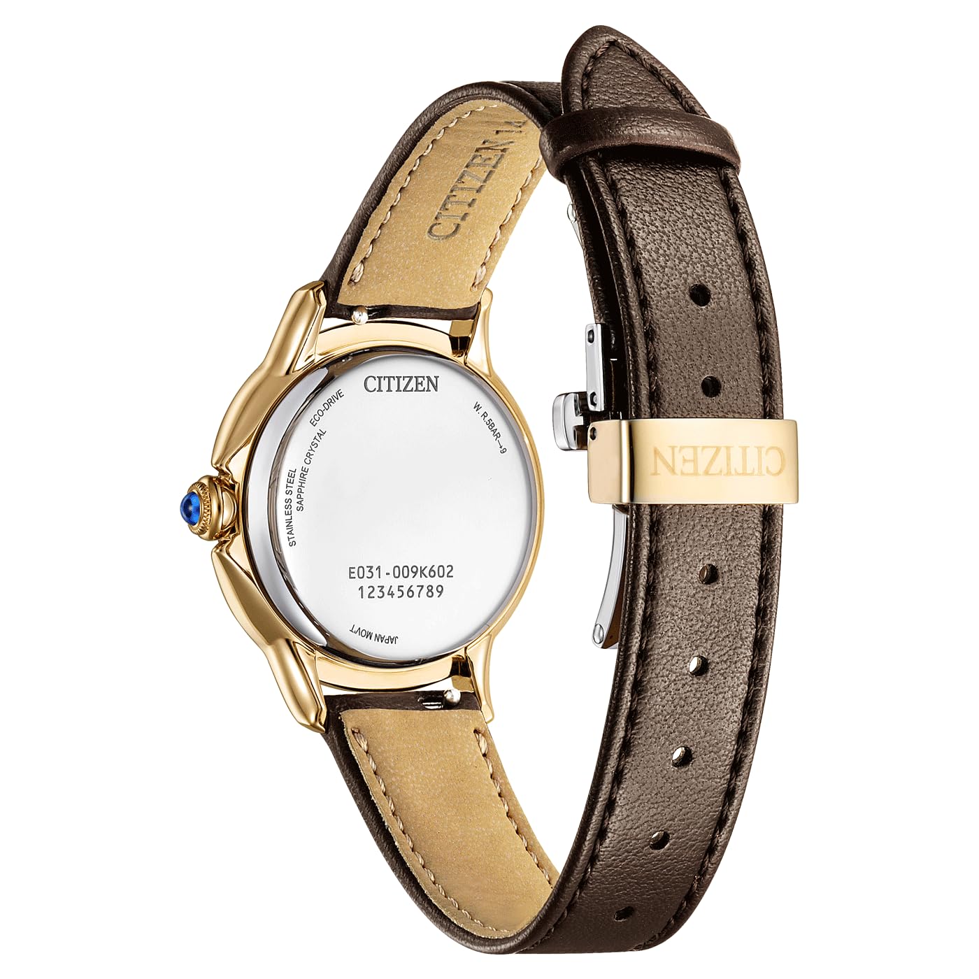 CITIZEN Orologio da donna Eco-Drive Solar con cinturino in pelle e numeri romani