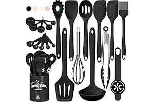 Umite Chef 22-Piece Black Silicone Kitchen Utensil Set