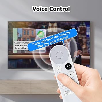 Voice Remote Control for Google Chromecast 4K - Replacement for G9N9N, GA01409-US, GA01919-US, GA01920-US, GA01923-US, GA02463-US, GA02464-US