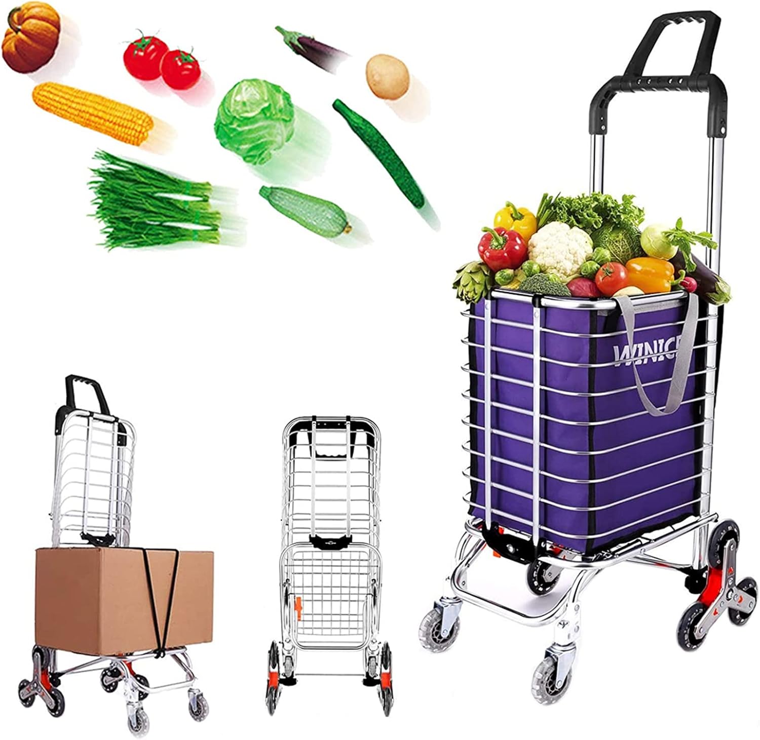 stair climbing folding shopping carts laundry grocery shopping cart