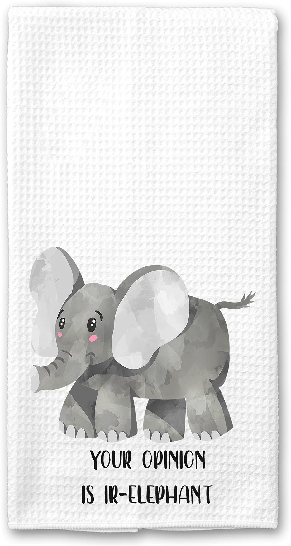 Your Opinion is Ir-elephant Funny Microfiber Kitchen Towel