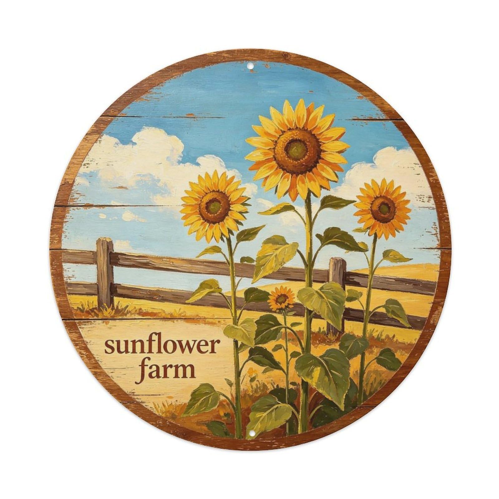 Sunflower Farm Metal Tin Sign Plaque