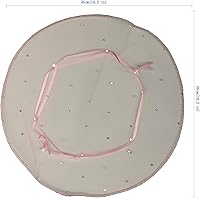 Vista 7 de Ankirol 100 bolsas de organza transparente con cordón redondo de organza para joyas, bolsa de dulces de 10.2 in/10.2 pulgadas de diámetro