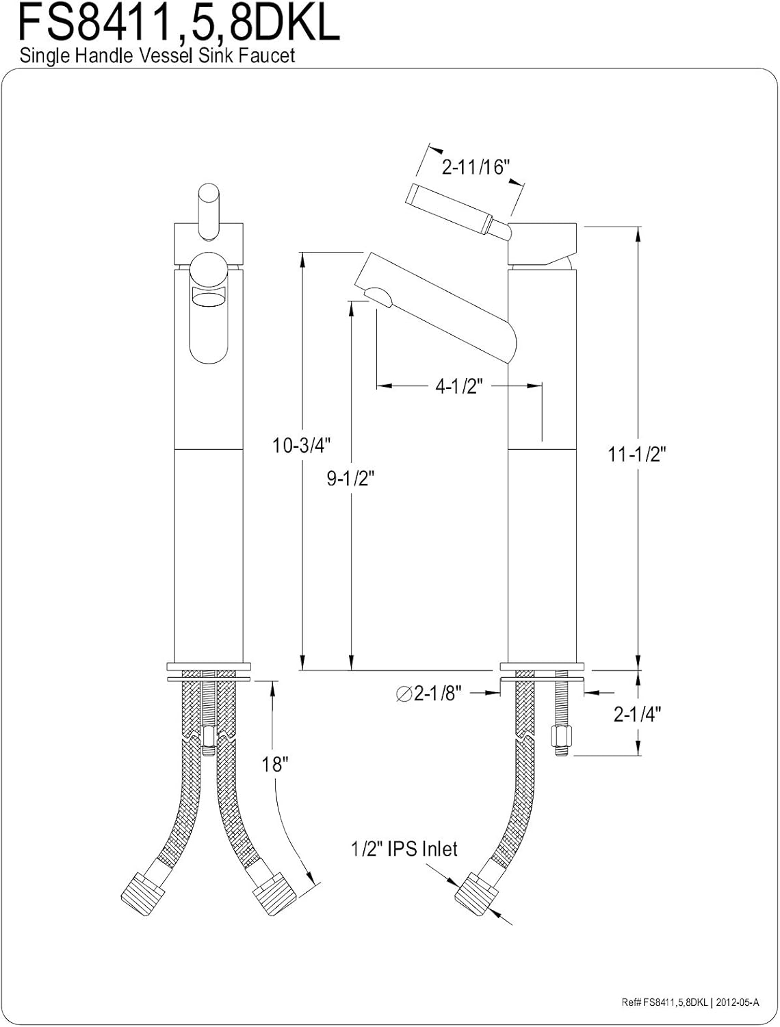 One-Day Sale: Up to 60% Off Kingston Brass FS8418DKL Kaiser Single Handle Vessel Sink Faucet without Pop-up and Plate, Brushed Nickel 🛒 Crazy Deals Kingston Brass FS8418DKL Kaiser Single Handle Vessel Sink Faucet without Pop-up and Plate, Brushed Nickel