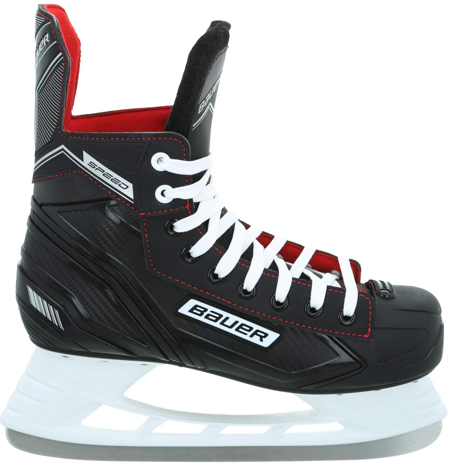 BAUER SPORTS GMBH Pattini da hockey su ghiaccio, Speed Skate SR nero, bianco, rosso, argento, 7/42