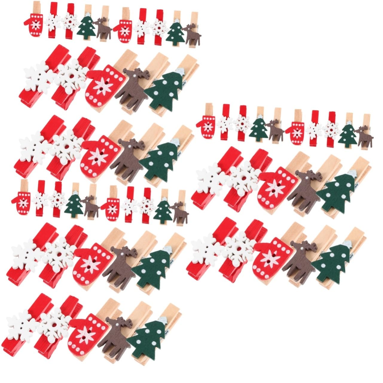 TOPBATHY 375 STK Cartoon-Fotohalter Dekorative Fotoclips weihnachtliche dekorative Clips weihnachtsbasteln Weihnachts basteln kleine Fotoklammern Halter für Weihnachtsnotizen Eisen