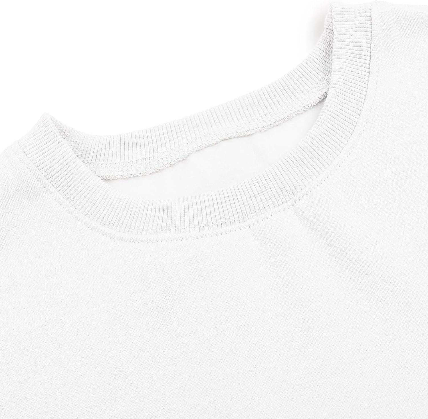 Women's Long Sleeve Round Neck Cropped Sweatshirts Cute Loose Fit Pullover Tops - Image 4