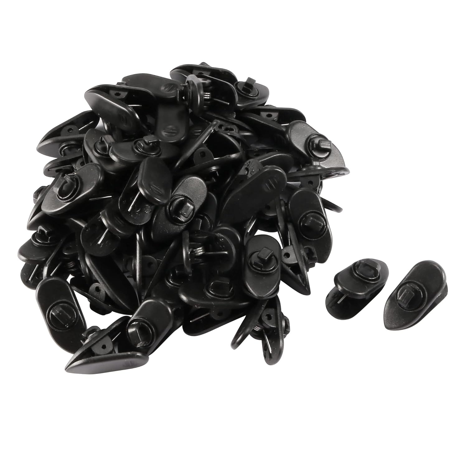 Rotatable Headphone Headset Earphone Wire Clip Nip Holder 50pcs Black