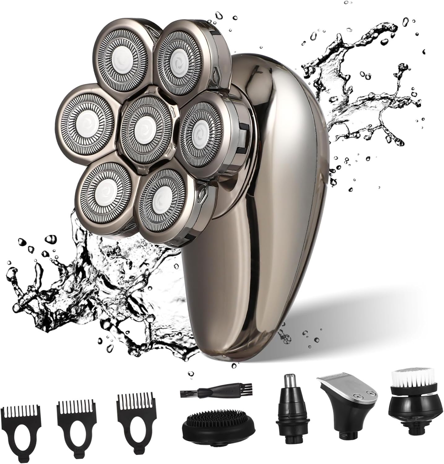 MERRYHAPY Electric Shaver Bald Beard Remover Hair Clipper Razor Nose Hair Trimmer Shaving Beard Machine