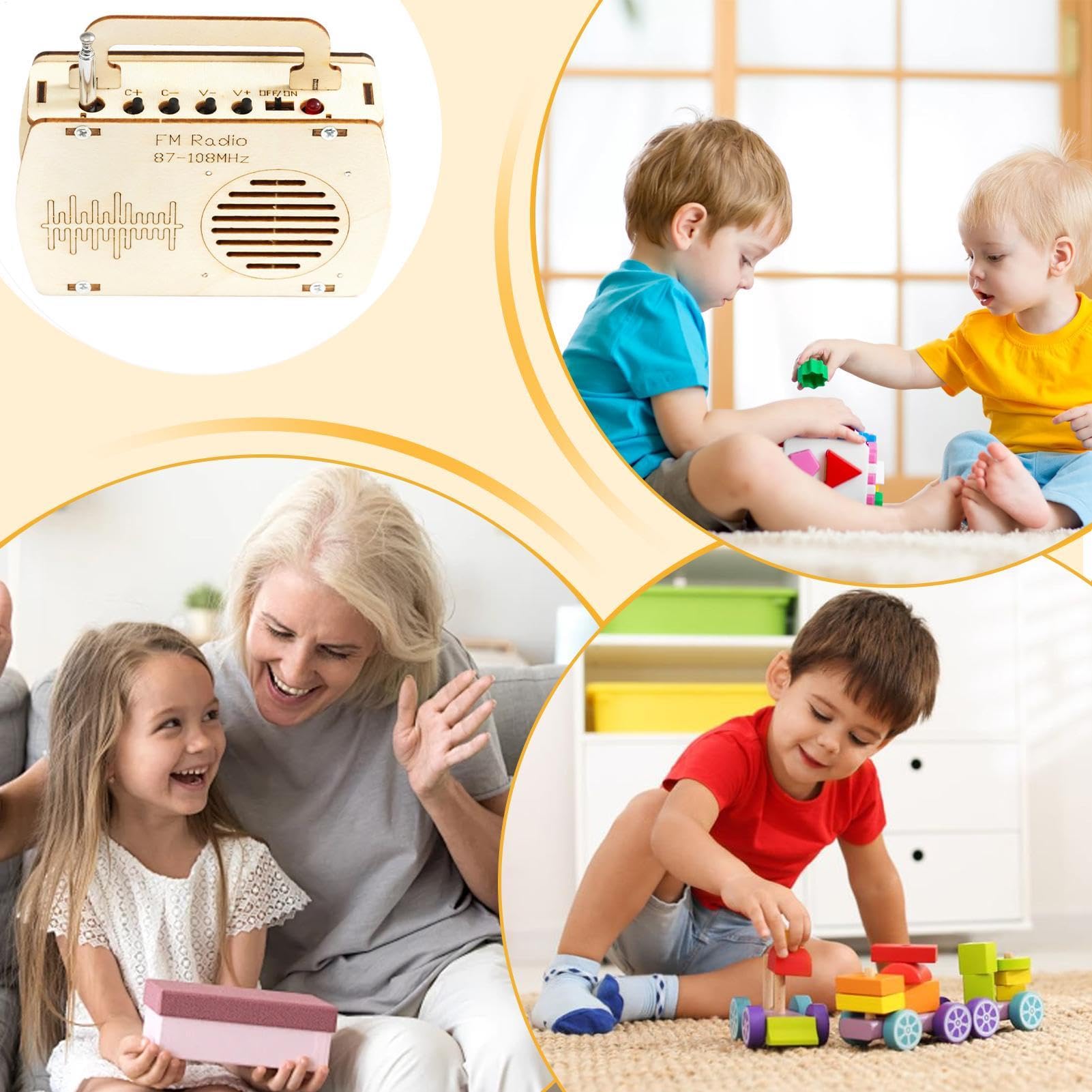 Ahuuen Kits Electrónicos para Niños | Juego De Radio FM De Madera | Juguetes Educativos para Niños y Jóvenes en Cumpleaños Navidad Construcción Halloween Ahuuen Kits Electrónicos para Niños | Juego De Radio FM De Madera | Juguetes Educativos para Niños y Jóvenes en Cumpleaños Navidad Construcción Halloween