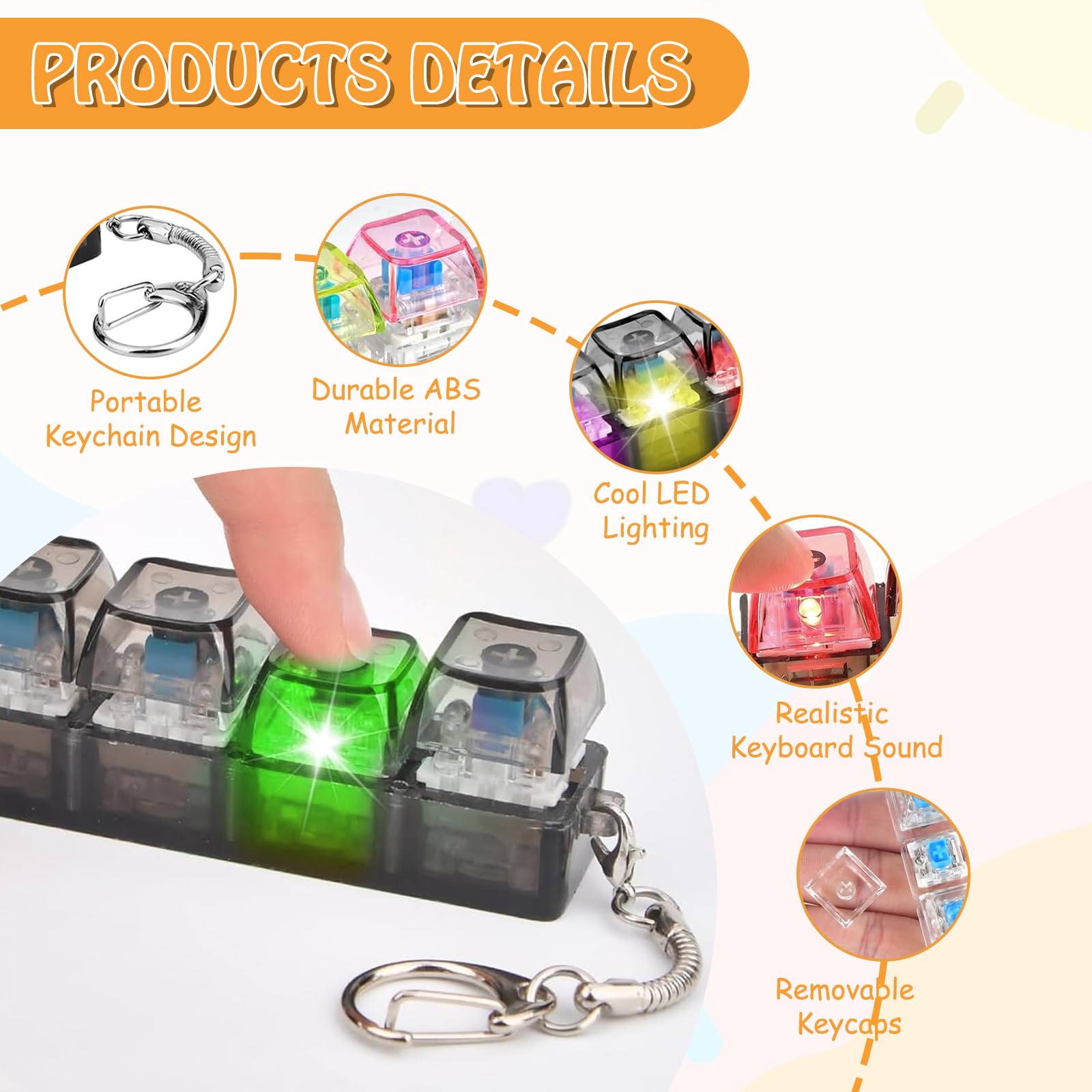 3PCS Juguete Teclado Fidget, Mini Teclado Transparente, Llavero Fidget de Teclado, Teclado Antiestrés, Alivio del Estrés, Juguetes Antiestrés para Pasar el Rato para Hombres y Mujeres 3PCS Juguete Teclado Fidget, Mini Teclado Transparente, Llavero Fidget de Teclado, Teclado Antiestrés, Alivio del Estrés, Juguetes Antiestrés para Pasar el Rato para Hombres y Mujeres