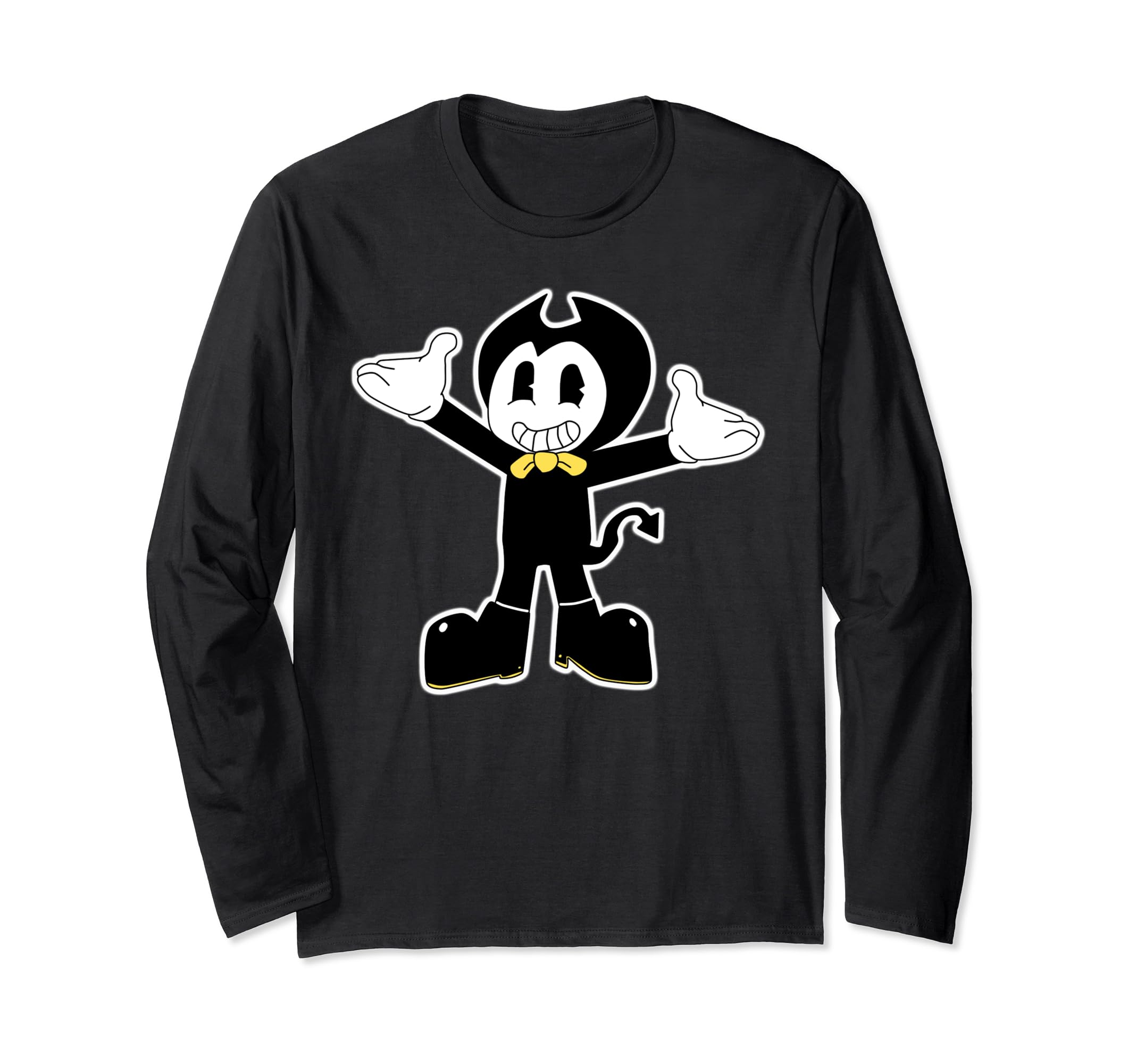 Urban EmpyreBendy Little Devil Darlin Vintage Cartoon Long Sleeve T-Shirt