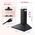Firegas Hotte de protection murale 30 Hotte de ventilation en acier inoxydable de pouce 3 Ventilateur d'échappement de vitesse, filtres en aluminium, ductless Convertible Duct, bouton poussoir, filtre à charbon, capot de cuisine noir