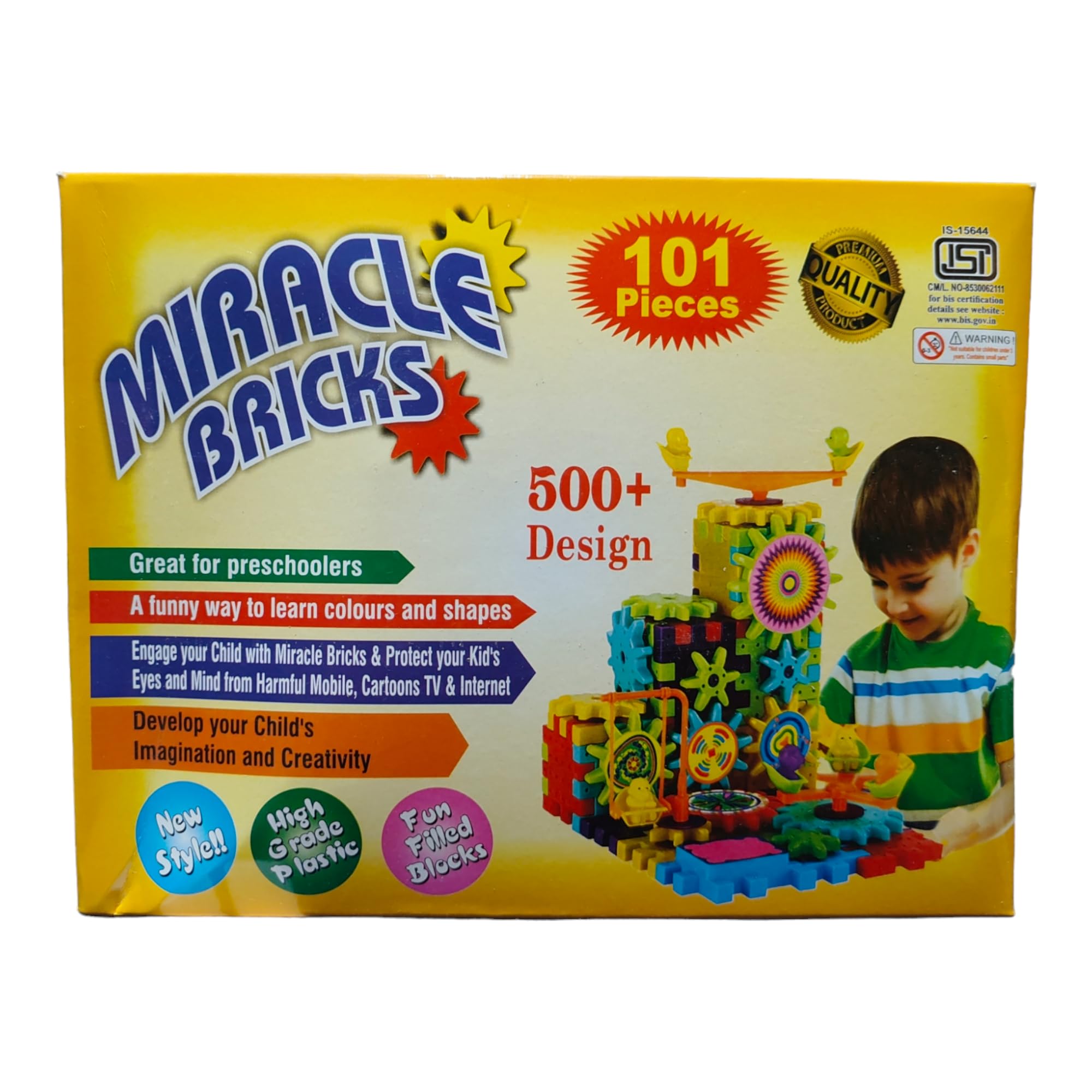 Miracal Bricks The Ultimate 101-Piece Building Toy Set for Limitless Creativity, Imagination, and Fun Construct, Engineer, and Explore Endless Worlds Interlocking Blocks (101 Pcs) (B0D1MW999G) Amazon Price History, Amazon Price Tracker