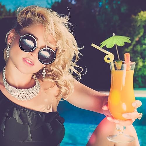 Miniatura 8 de 144 piezas de flores para beber, palillos de cóctel, palillos de dientes multicolor para sombrillas, adornos para cupcakes para verano, palos de