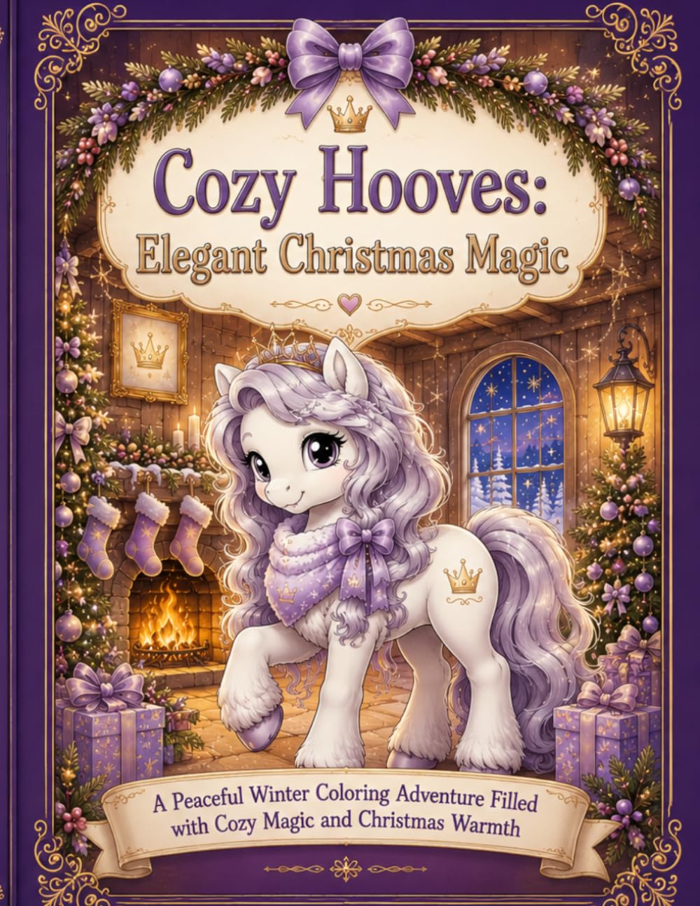 Cozy Hooves: Elegant Christmas Magic: A Peaceful Winter Coloring Adventure Filled with Cozy Magic and Christmas Warmth (Cozy Hooves Coloring Series)