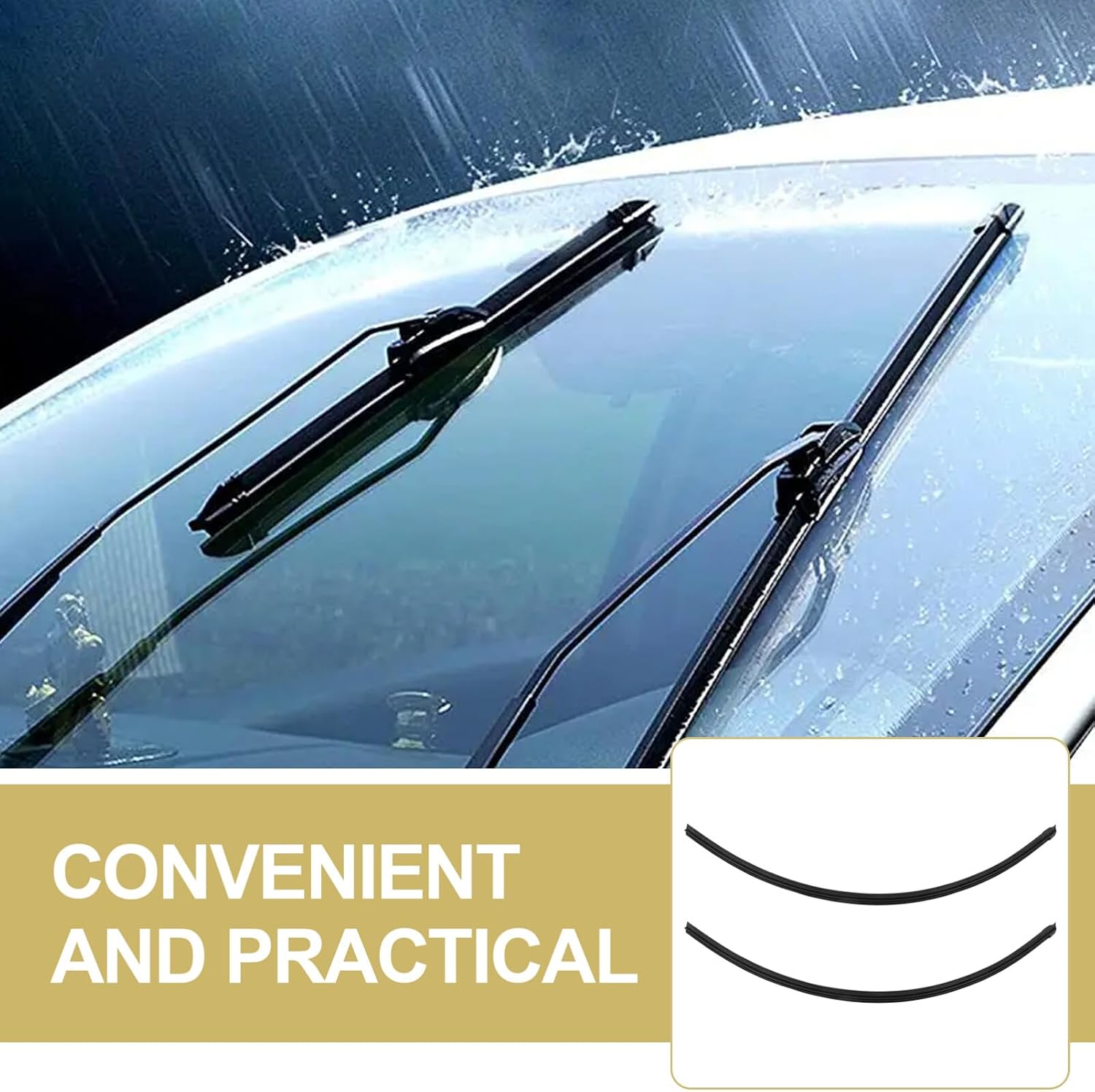 2pcs Windshield Wiper Refill Blades Wiper Inserts Compatible Car Models and Coverage