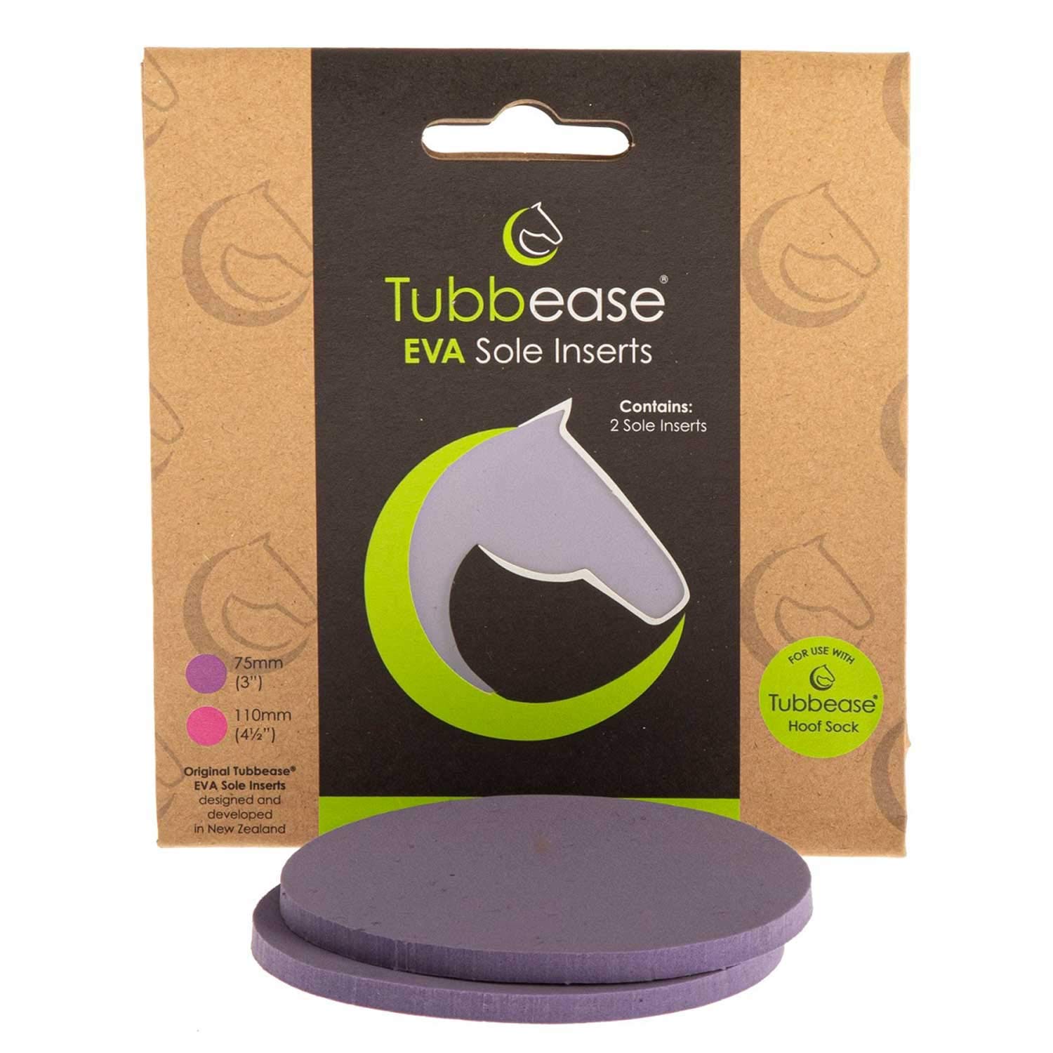 Hoof Soaking Boot EVA Sole Insert - to be Used with The Hoof Sock – Hoof Treatment for Horses, Helps Relieve Pain in Soles and Extend Life of Hoof Sock - (1 Pair of Sole Inserts 3" Purple)