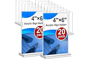 Acrylic Frames 4x6 20 Pack Clear Table Vertical Double Sided Table Menu Display