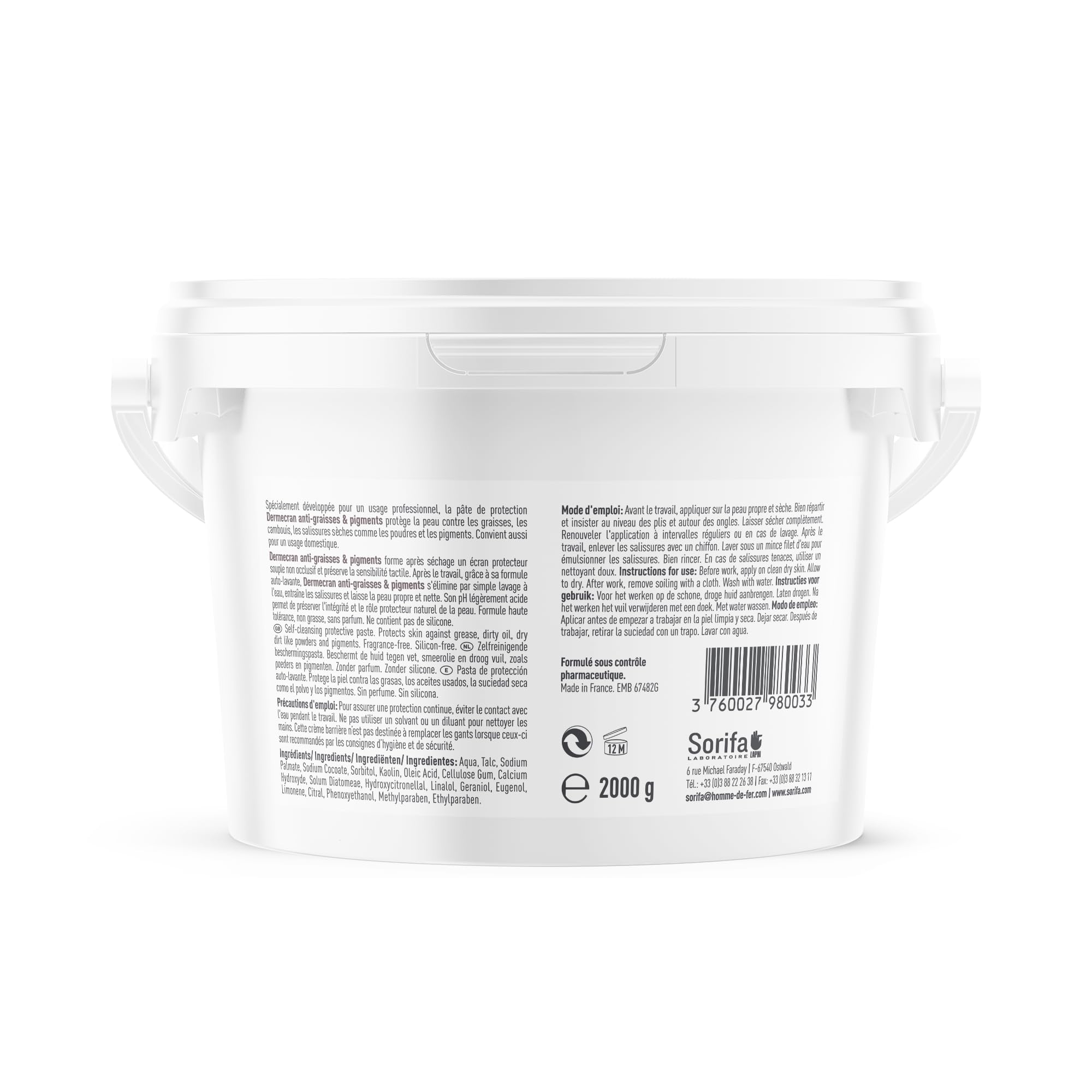 DermScreen Pate di protezione ANTIGRASSO Set di 2 vaso 2 kg