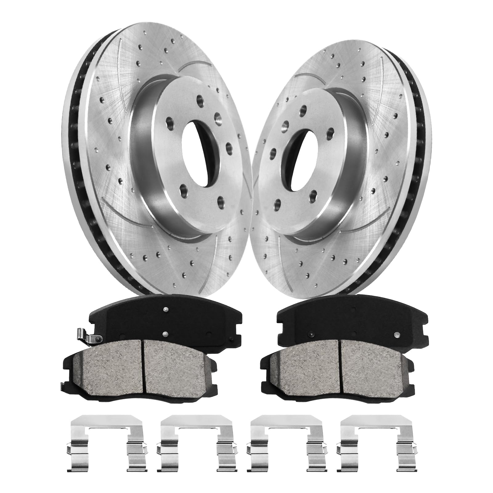 funire Front Brake Pads And Rotors Kit Compatible With 2012-2015 Chevrolet Captiva Sport, 2007-2009 Equinox, 55148 D1264-8381 Automotive Replacement