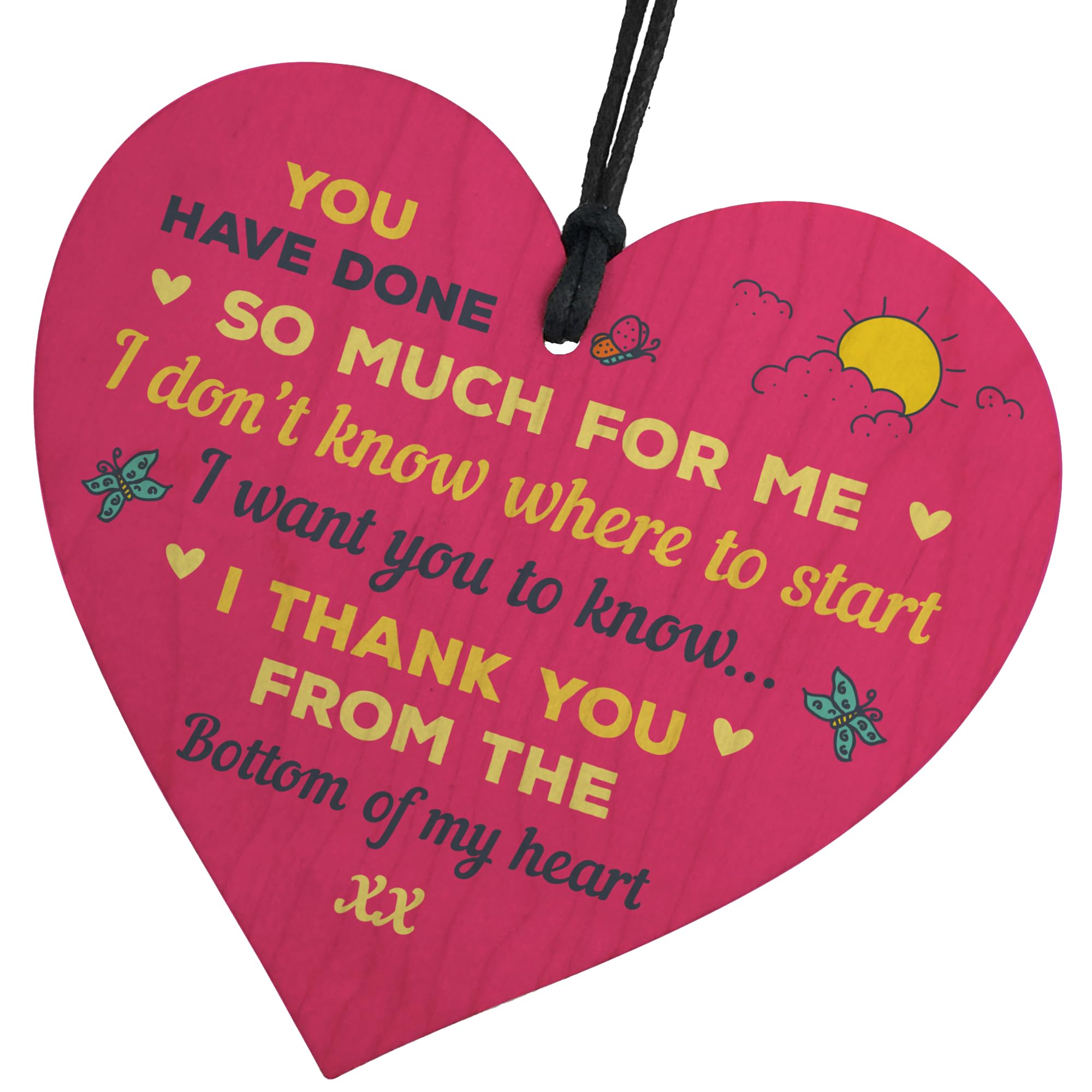Red Ocean Thank You Gift Pink Special Friend Gift Heart Hanging Sign Teacher Gifts Friendship Gift