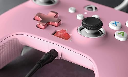 Vista 2 de PowerA Enhanced Wired Controller for Xbox - Pink Gamepad Wired Video Game Controller Gaming Controller Xbox Series XS Xbox One - Xbox Series X
