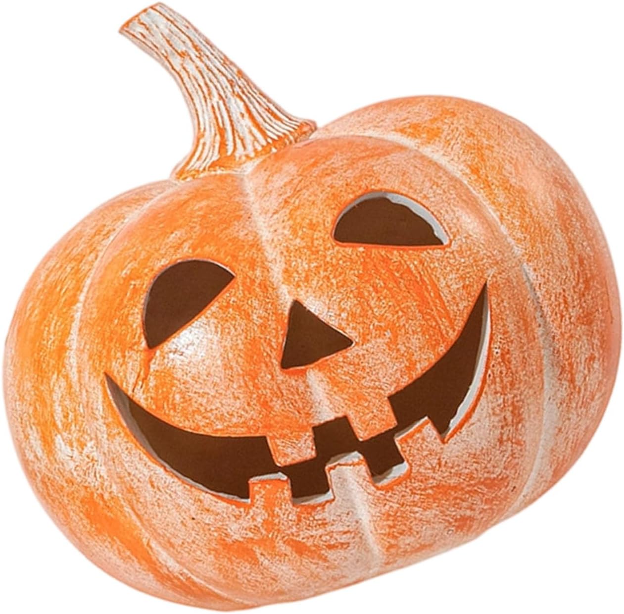 Resin O' Glims Pumpkin Decorations Halloween Table Centerpiece for Yard Front Porch Home Party Decors Resin Pumpkins Ornament