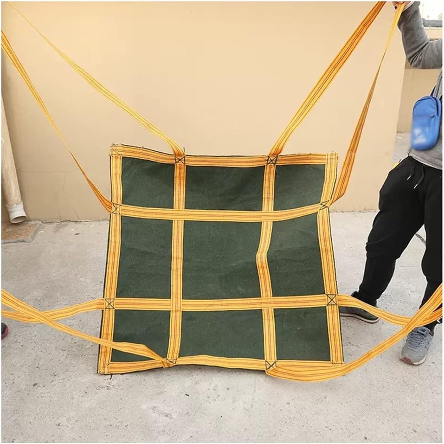 Slings Rete di sollevamento sospesa, sacco da tonnellata for vassoio di cemento, sacco sospeso, sacco da tonnellata for carrello elevatore, carico e scarico di oggetti pesanti (Size : 3mX3m)