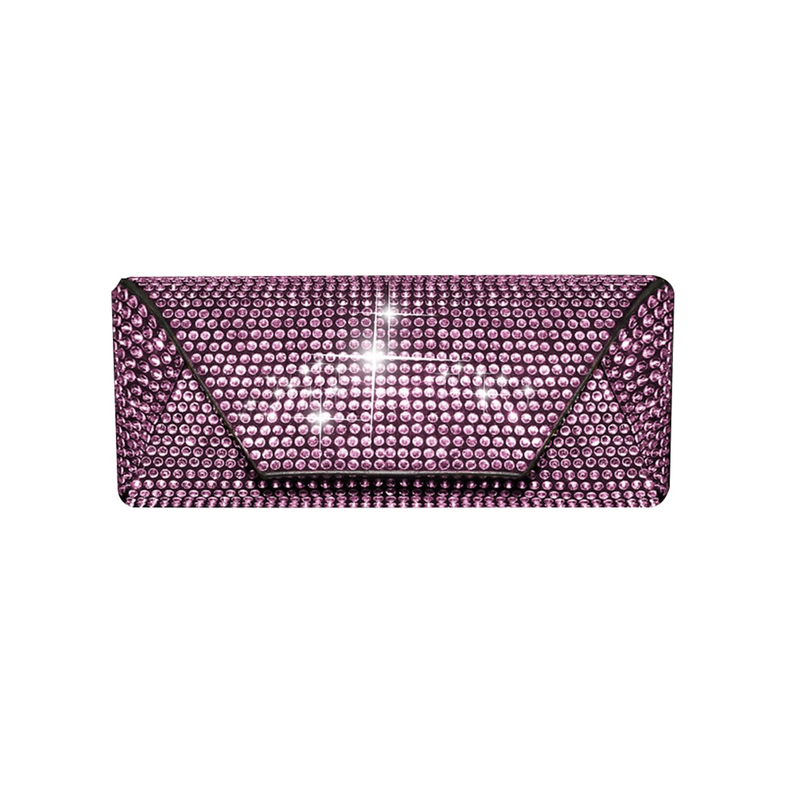 Berfi Life Bling Eyeglass Case for Women, PU Leather Hard Shell Glasses Case with Rhinestones, Sparkly Sunglasses Case Gift