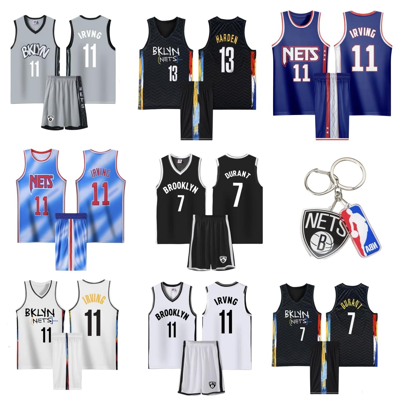 Amazon.co.jp: OUNIY ブルックリン・ネッツ バスケットボールジャージ  