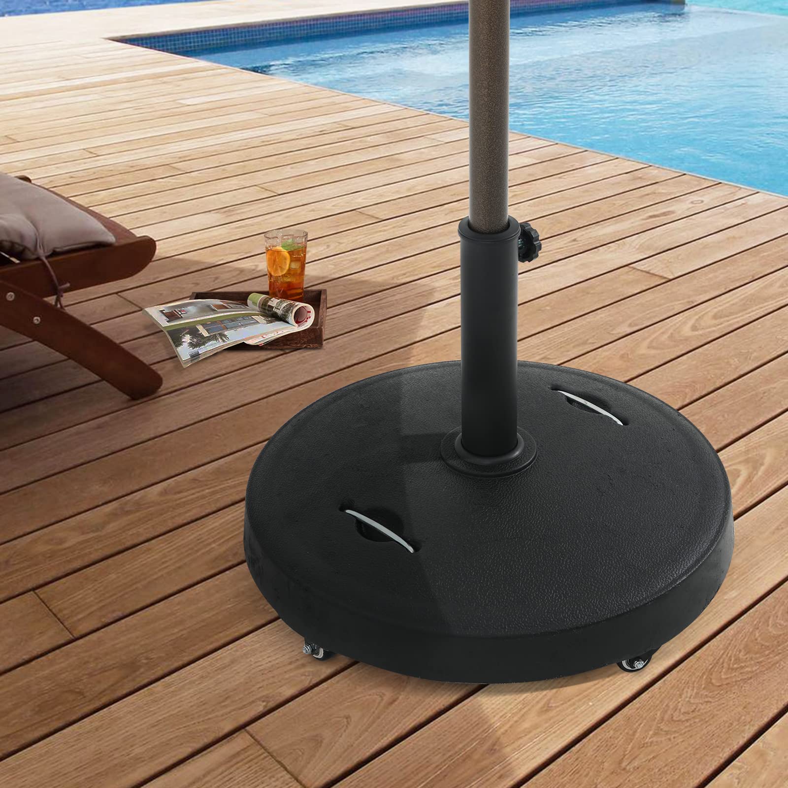 Paradise Cushions 55-Pound Umbrella Cement Base, Black