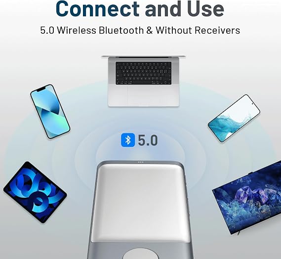 CheerTok Presentation Clicker Pointer for Presentations, Air Mouse with Red Light PowerPoint Clicker for Mac, Windows, iPad OS and Android (Grey)