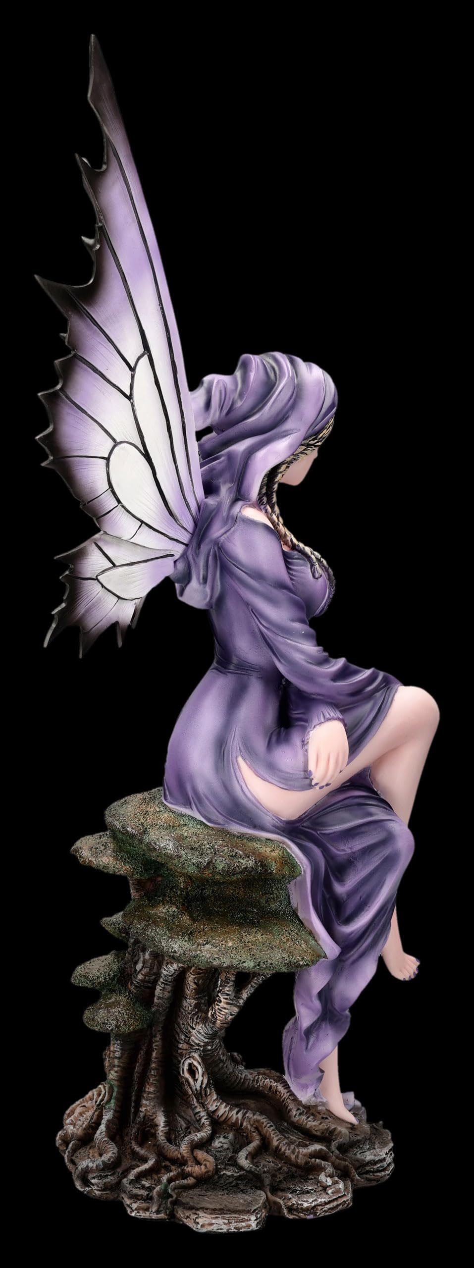 Figuren Shop GmbH Figura de elfo Neriel, guardiana de la luz de la luna, decoración de fantasía pintada a mano (54 cm), colección Tales of Aurelion, idea de regalo para los fanáticos de la luna y del