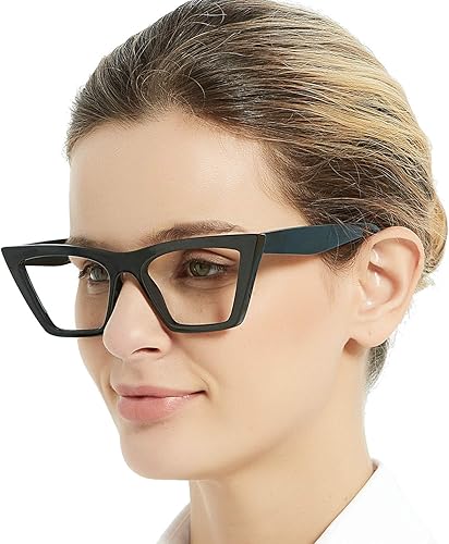 OCCI CHIARI Wide Reading Glasses Women Cat Eye Readers with Spring Hinge