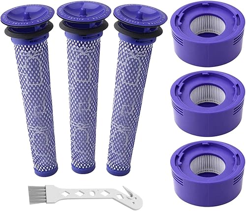 Paquete de 8 filtros de repuesto para aspiradora compatibles con Dyson V7, V8 Animal y V8 Absolute Cordless Vacuum 3 Post3 Pre Filter (Color  6