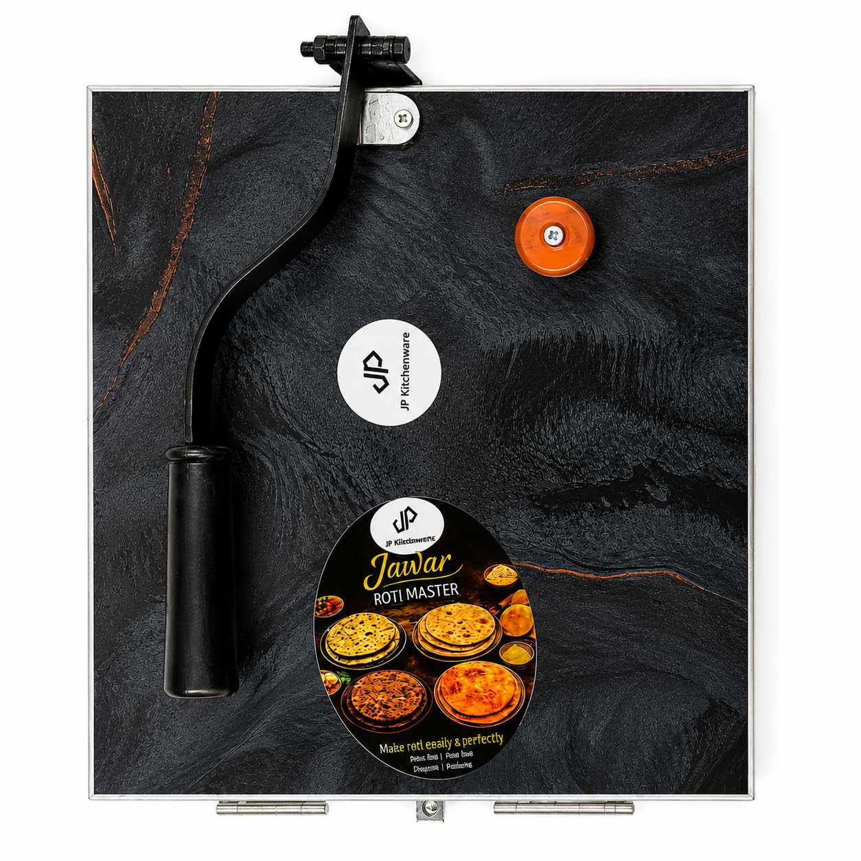 Jawar Roti Master Wood Press Maker 12x12 inch | Strong Hinge Mechanism, Smooth Rolling Surface, Comfortable Grip Handle, Includes Silicon Sheets, Heavy Duty Build-image-31