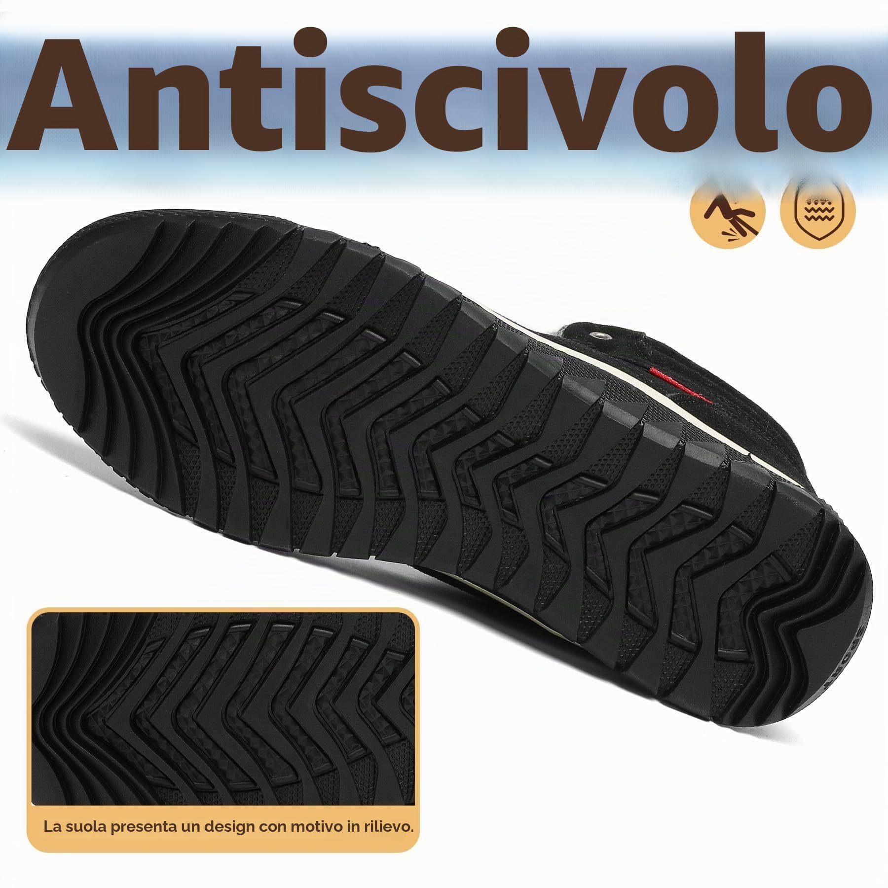 Mishansha Stivali Invernali Uomo Donna Scarpe da Neve Antiscivolo Sneakers All'Aperto 36-42 EU